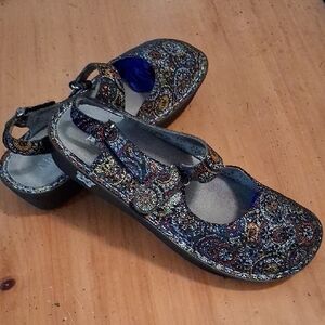 Alegria Multicolor Glitter Mary Jane Flats